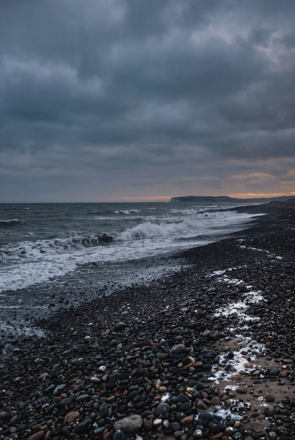 Seaford beach at dusk