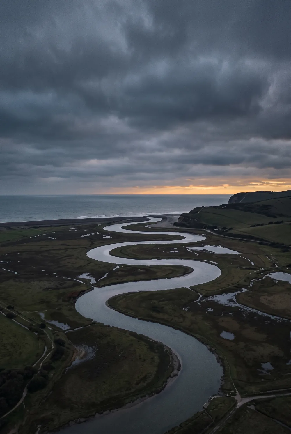 Cuckmere Haven at dusk