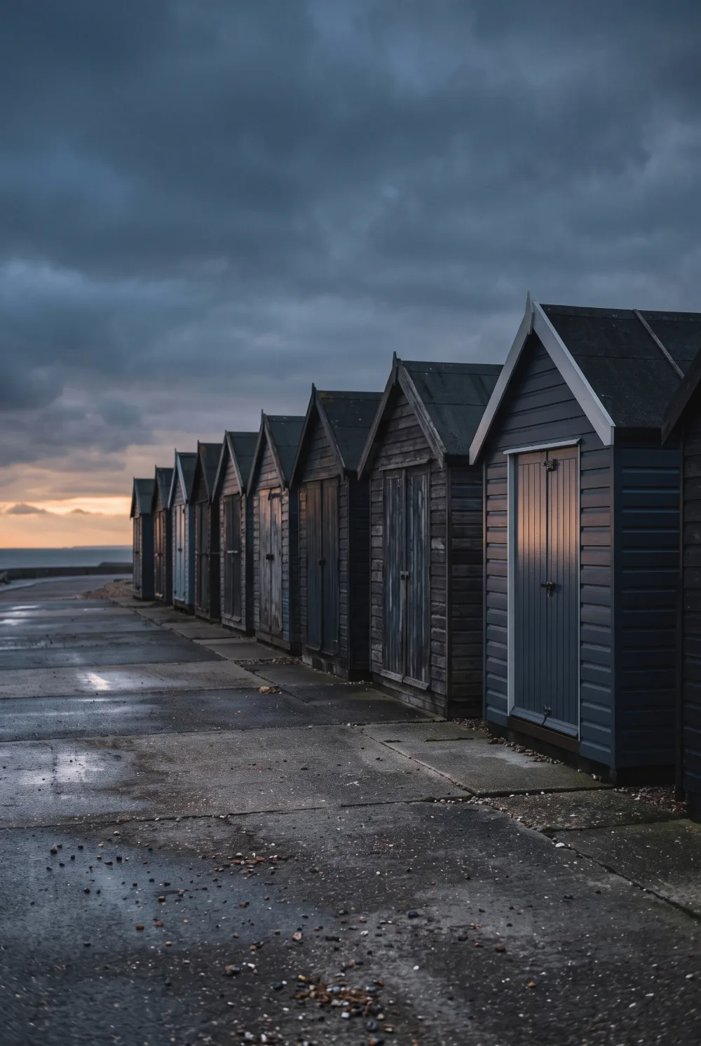 Seaford seafront at dusk